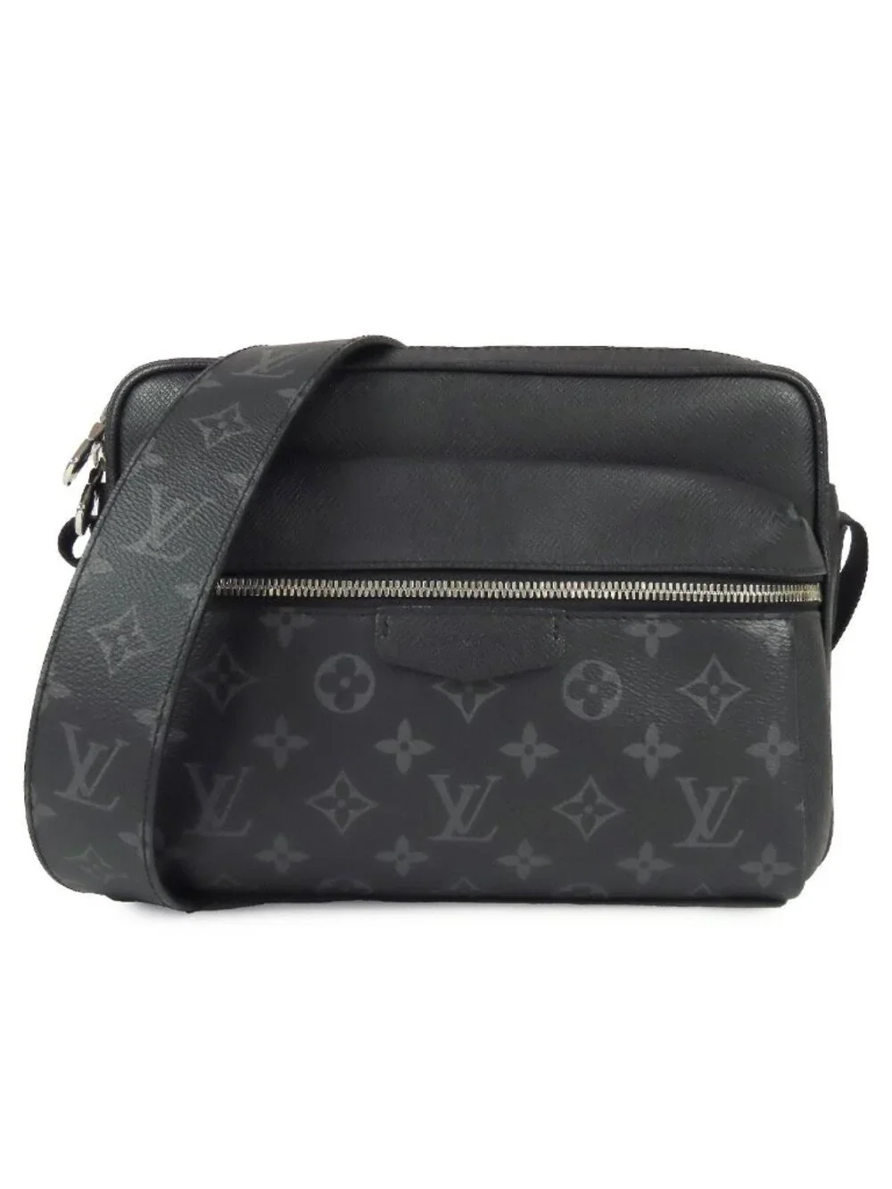 Louis Vuitton Outdoor Messenger PM Noir Black Taigarama Shoulder Bag